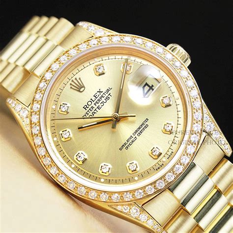 rolex datejust solid gold|rolex datejust 18k gold diamond.